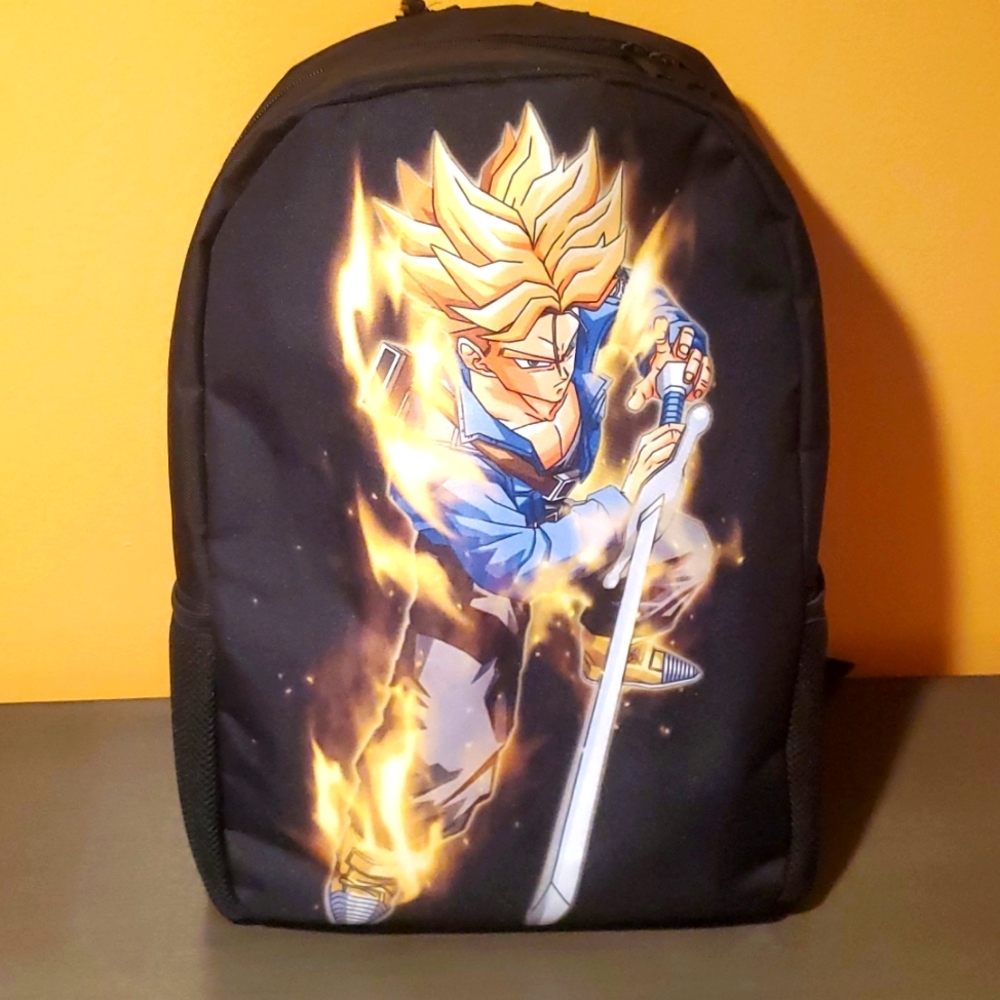 A dragon ball z backpack, a kids backpack,